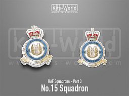 Kitsworld SAV Sticker - British RAF Squadrons - No.15 Squadron W:75mm x H:100mm 